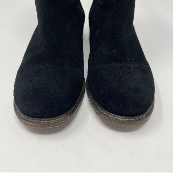 TORY BURCH Women's Size 6.5 Alaina Ankle Boots Booties  Black Suede 5451 - Picture 3 of 9